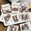 Korean Style Handmade Plaid Bow Hair Clip for Girls - Coffee Color
