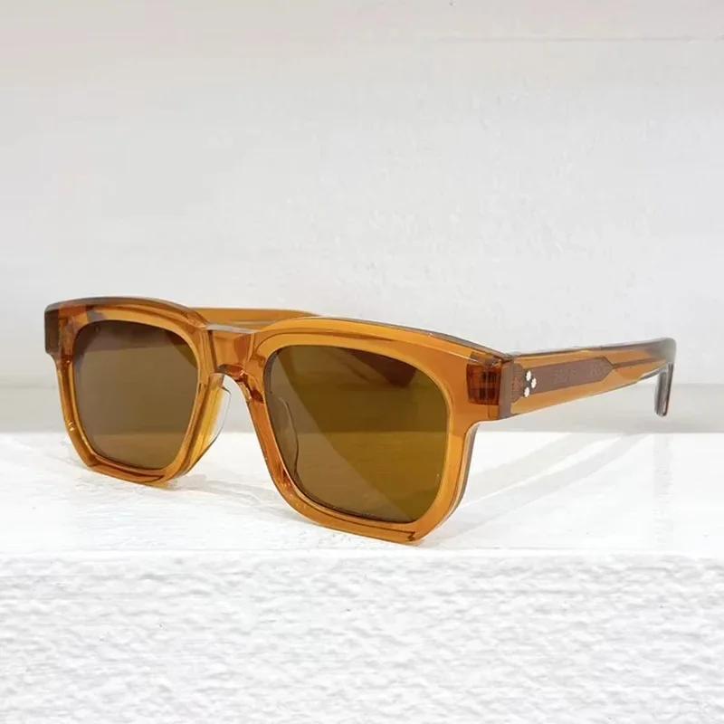Quadratische Handgefertigte Acetat-Sonnenbrille Uv400 Designer Japanische Marke Klassische Herren Optische Vintage-Brille mit Sehstärke