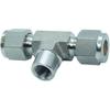 1 Piece Stainless 316 Double Ferrule Compression Fitting Tee Fitting 5/16" Tube OD X 1/8 NPT Female Transmission Cooler Line T-Fitting Sensor Adapter