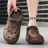 Men EVA Water Slide Sandals Quiet Thick Sole Outdoor Beach Bathroom Slippers Lightweight Summer Shoes for Outdoor Walking Travel