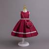 Autumn Winter Long Sleeve Girl Party Dress Elegant Lace Christmas Formal Gown Gift Bag Kids Children