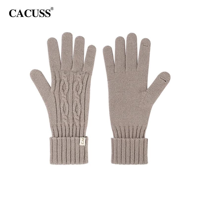 CACUSS Women's Pure Wool Touchscreen Winter Gloves