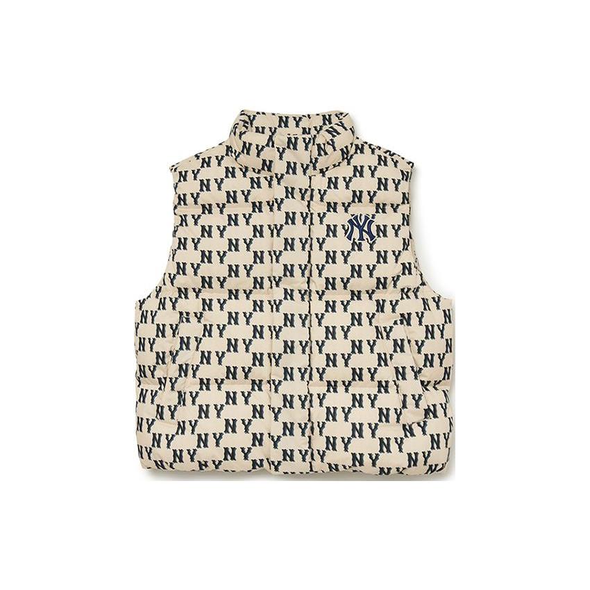 MLB Old Flower Down Vest Unisex Dark Cream 3ADVM0136-50CRD S
