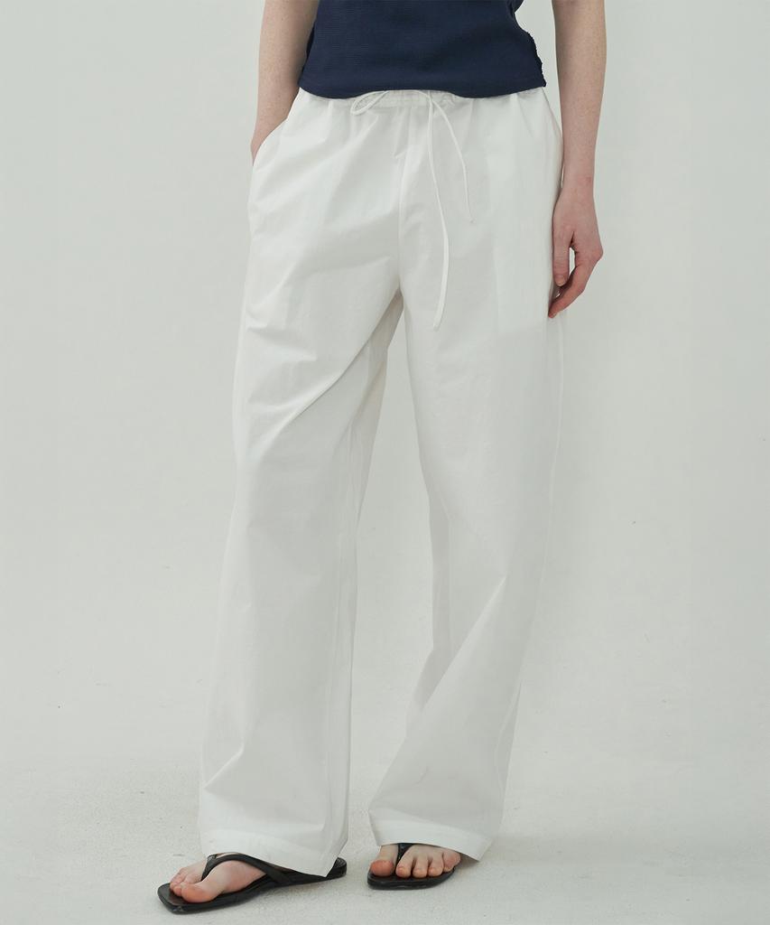MOTT Relax Band Loose Pants - White