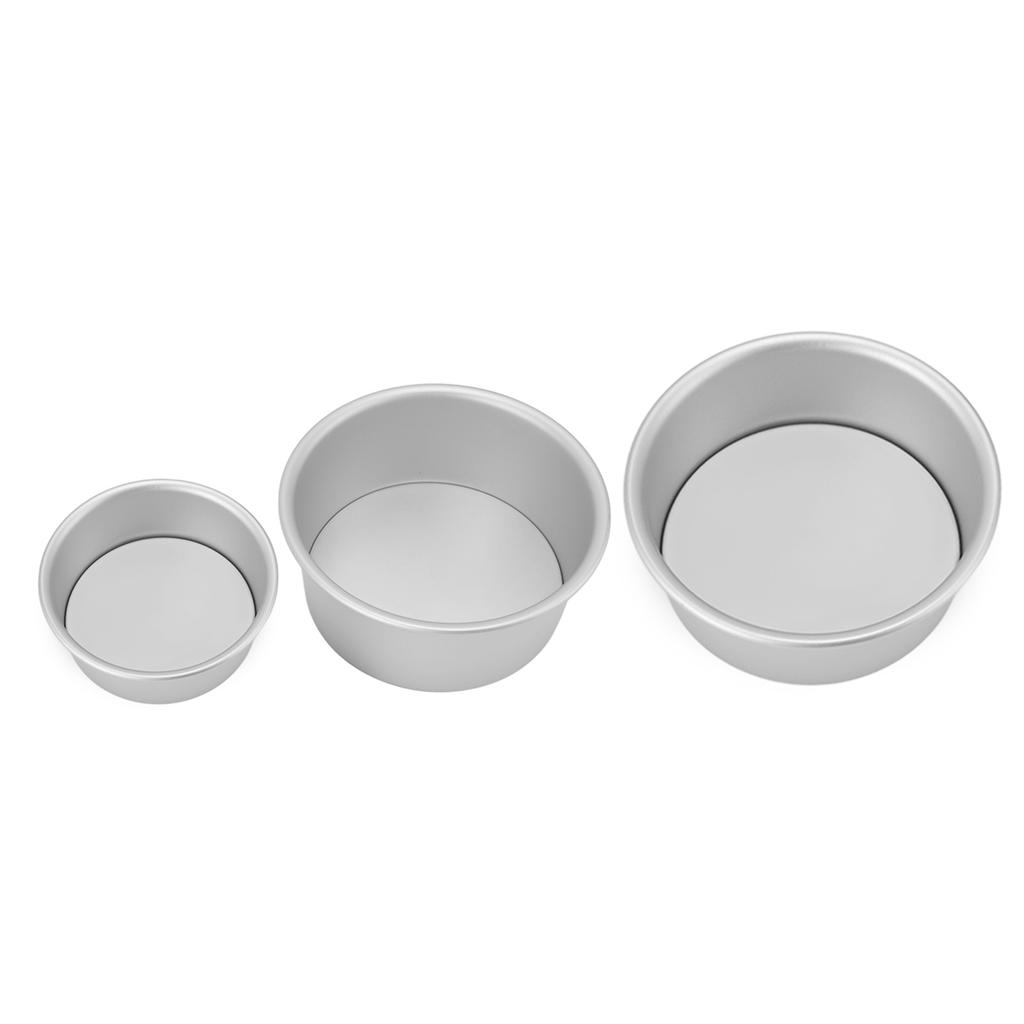 4 6 8 Inch Cake Pan Set Aluminum Alloy Bakeware Round Cake Pan for Baking Party Birthday Christmas