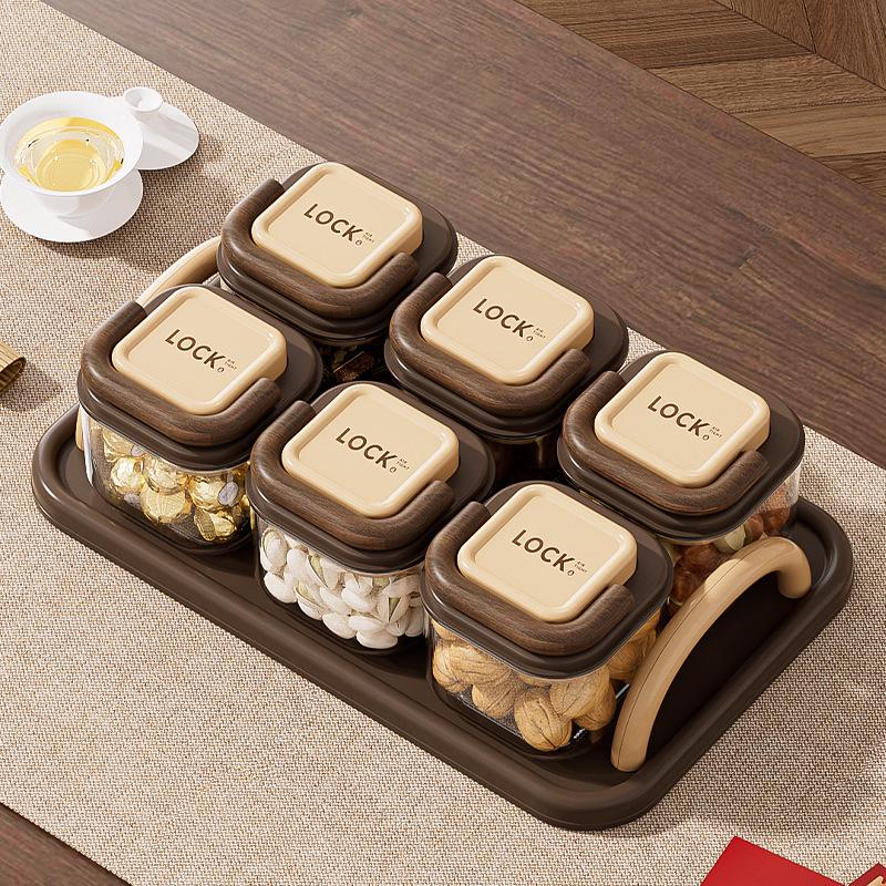 Transparent Snack & Nut Storage Box for Living Room