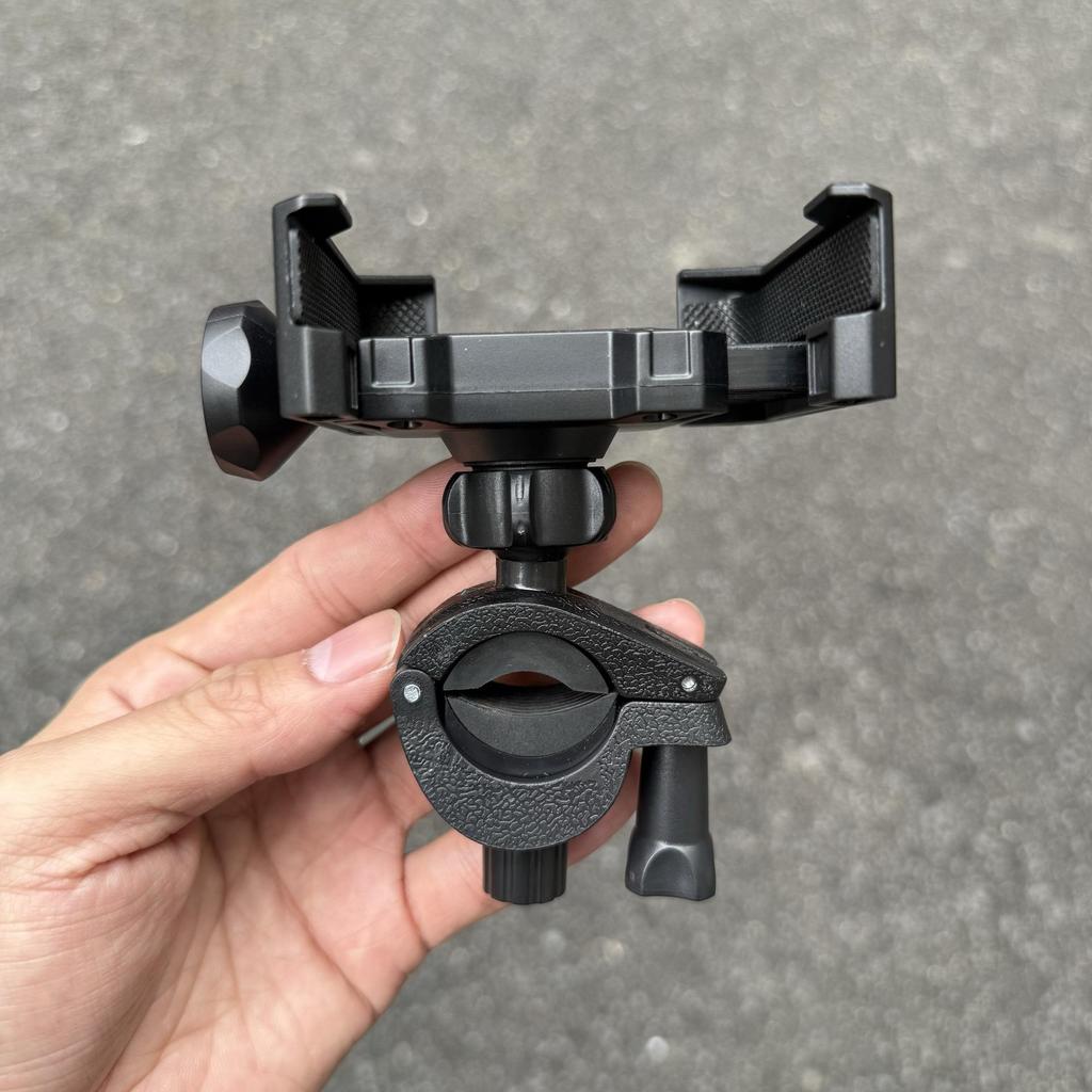 Universal Motorcycle Scooter Rearview Phone Holder Bracket - Shockproof, Reflective Mirror, Electric Vehicle Clip