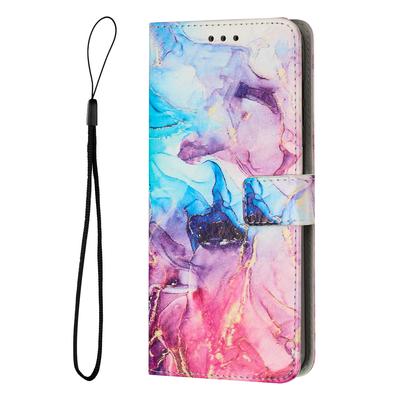 Pour iPhone 17 Pro Max Étui Support Motif Marbre PU Cuir Portefeuille Housse de Téléphone