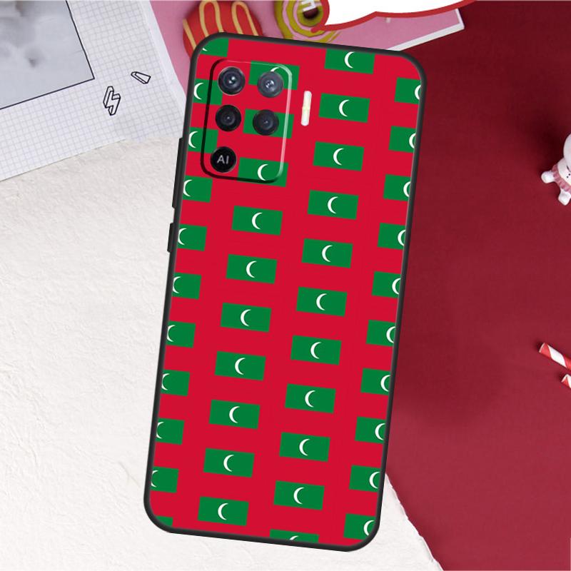 Maldives Flag Case For Oppo A17 A57 A77 A74 A54 A94 A78 A98 A18 A60 A80 A40 A38 A58 A96 A76 A16 A15 A5 Pro