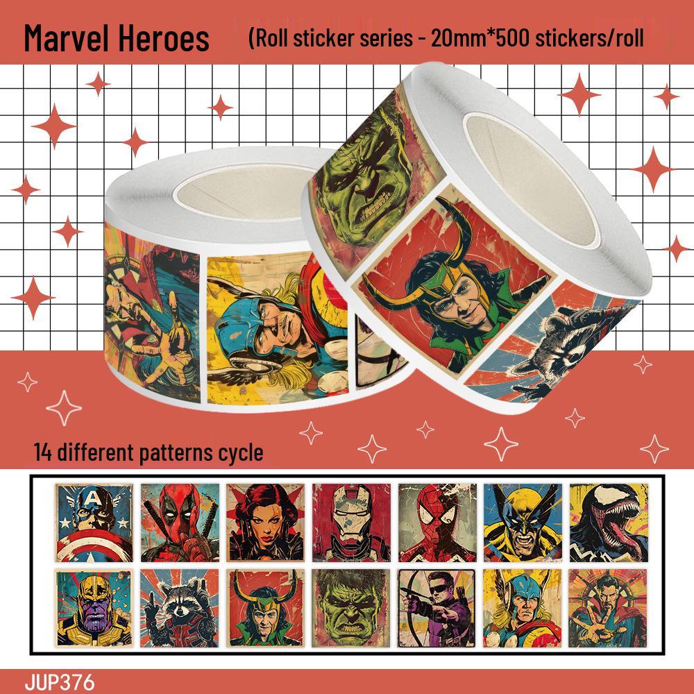 Marvel Hero DIY Illustration Stickers: Movie & TV Show Sealing & Journal Adhesive Tape
