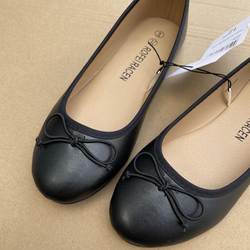 Fashion Fashion Casual Soft Surface Bow Flat Women's Single Shoes Non Slip Soft Soled Dance Shoe Comfortable Nurse Shoe Zapatos De Mujer