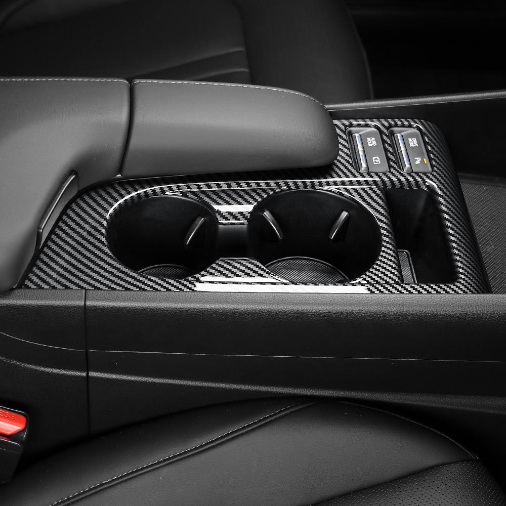 Carbon Fiber Central Console Water Cup Holder Trim Cover For Hyundai Sonata 2026 2026 Car Tuning LHD
