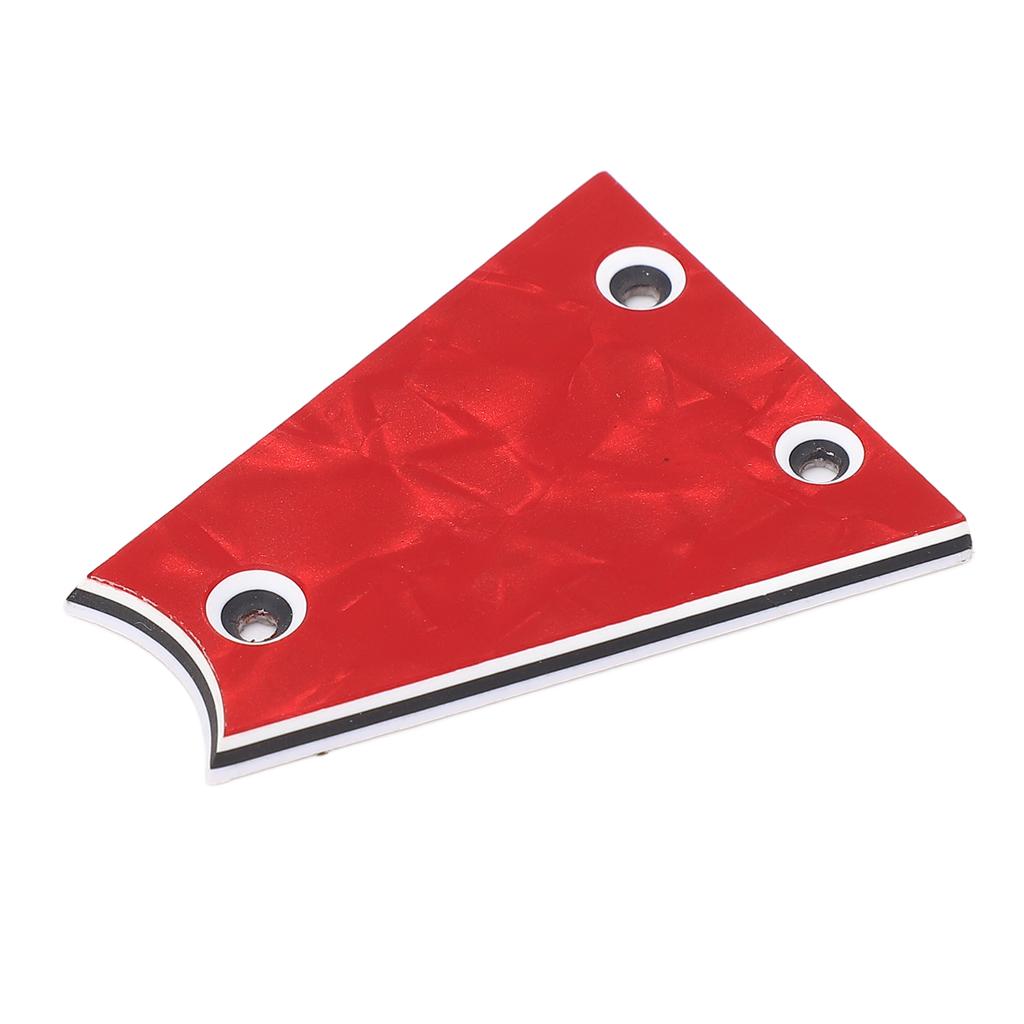 Guitar Truss Rod Cover 3 Hole Triangular Metal Truss Rod Plate Replacement for Electric Guitar Bass Protection GR41A