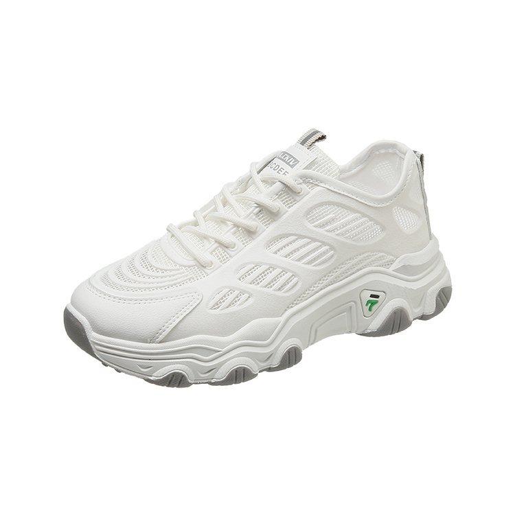 

Модные повседневные сетчатые дышащие удобные маленькие белые туфли с толстой подошвой 2024new Модные простые универсальные туфли для женщин на лето 40 серый