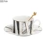Gilded Marble Texture Ceramic Cup&saucer Dining Table Coffee Cup Milk Tea Mugs Afternoon Tea Teacup Fruit Juice Container