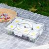 Eight-Compartment Transparent Food-Grade Storage Box for Salads and Spices