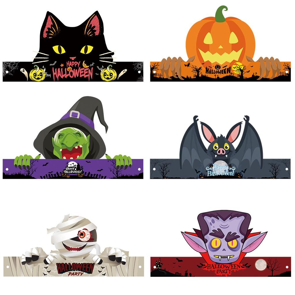 New Halloween Paper Hats For Children's Parties Wholesale Decorations