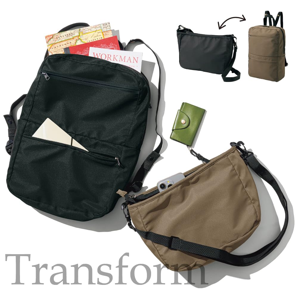 Workman 2-Wege-Umhängetasche, die sich in einen Rucksack verwandelt (Produktnummer ZSG04, Kontrollnummer 69042) - Arbeiterfarben. Perfekt für Katastrophen