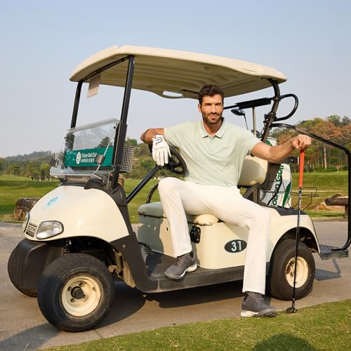 FitVille Men's Wide Golf Shoes, 2E/4E, Spikes, Lightweight, Water-Repellent, High-Instep, Perfect for Beginners and Practice, Plus Sizes Available