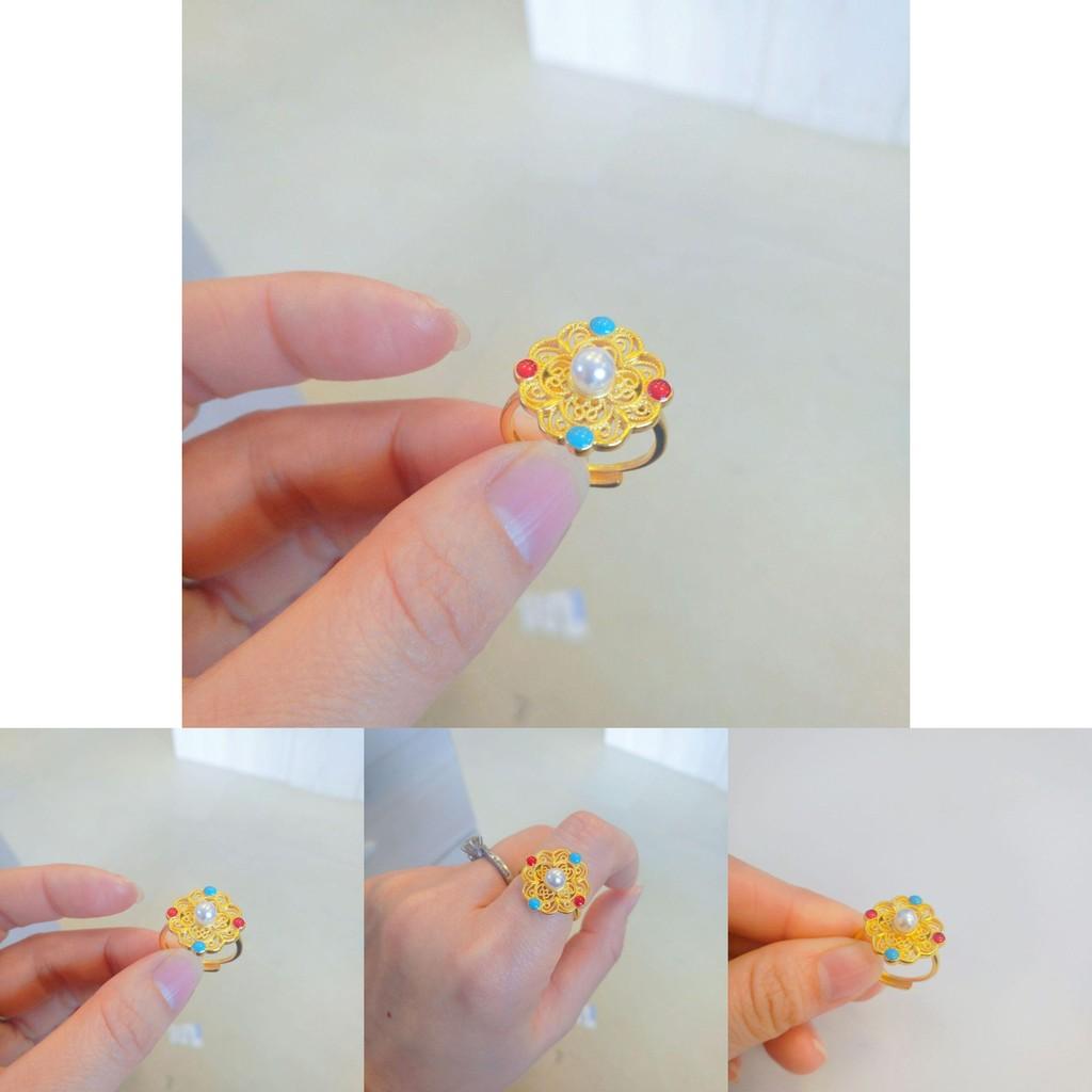 Unique Gold Plated Brass Ring With Vintage Flair Adjustable Design For Fashion Lovers