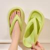 Women's Black Split-Toe Non-Slip Thick-Soled Flip-Flops for Indoor & Outdoor Wear