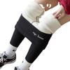 Damen Lammwoll-Leggings mit hohem Bund und Samtfutter - Warme, dicke, kältebeständige Winterhose