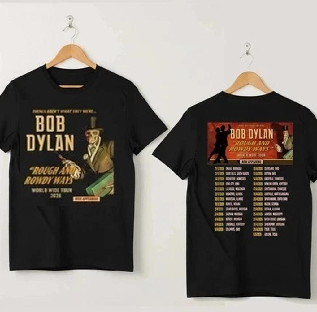 Bob Dylan 2026 Rough and Rowdy Ways Tour Hoodies or Tshirts Pure Cotton Couple Style AllSeason Streetwear Shirts