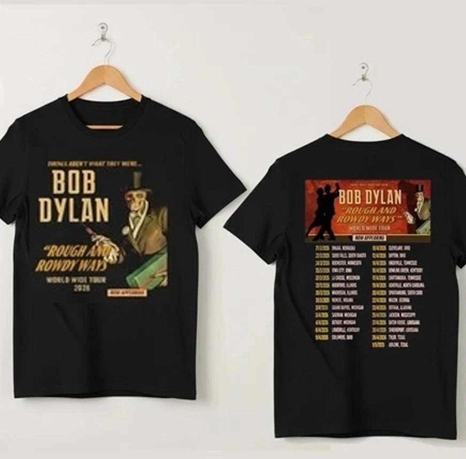 

Bob Dylan 2026 Rough and Rowdy Ways Tour Hoodies or Tshirts Pure Cotton Couple Style AllSeason Streetwear Shirts S