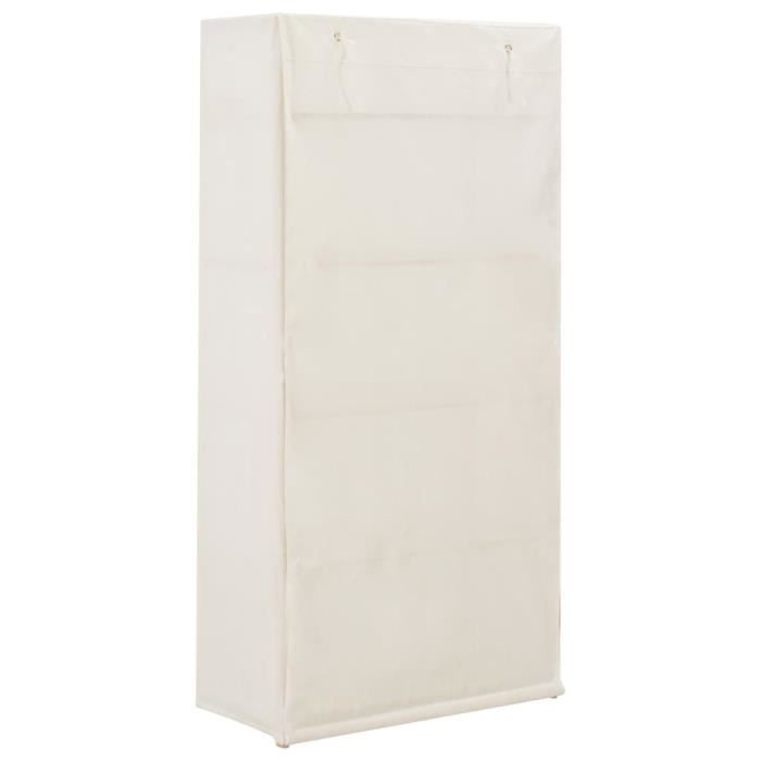 VidaXL Garde-robe Blanc 79 x 40 x 170 cm Tissu