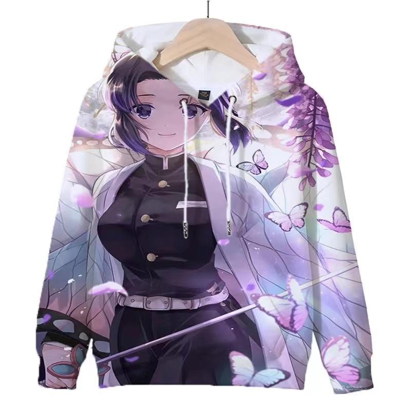 Sweat à capuche Anime Demon Slayer 2024 Kamado Nezuko Pullover à capuche confortable à col rond pour hommes et femmes