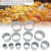 12 Stück Runde Ausstecher aus Edelstahl   Backteig für Gebäck   Mousse-Kuchen Pizza mit Premium Rostfreiem Zylindrischem Design