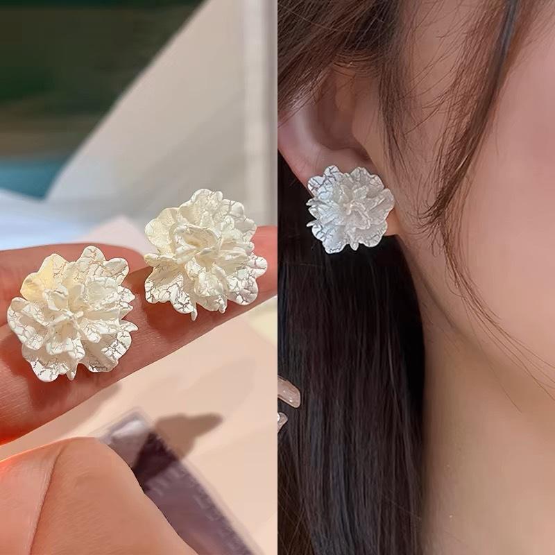 Cercei Ciucuri Floare Golă Acul de Argint Modă Personalitate Vânt Rece Cercei Lungi Temperament Cercei Avansați