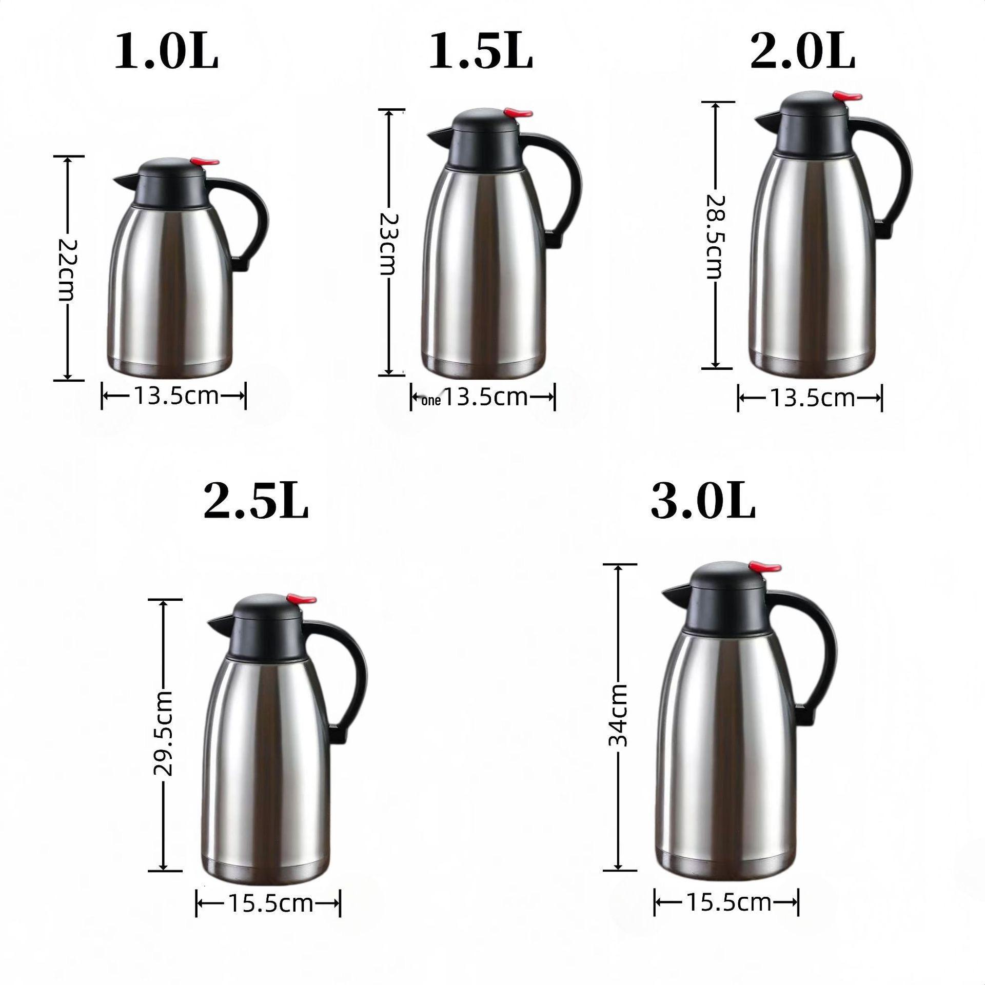 

Double-Wall Stainless Steel Insulated Kettle - Large Capacity Thermos for Hot Water SUS201 Inner Liner, 4-Hour Insulation