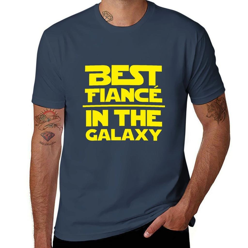 Best Fiance In The Galaxy Tshirt All Match Basic Short Sleeve Top