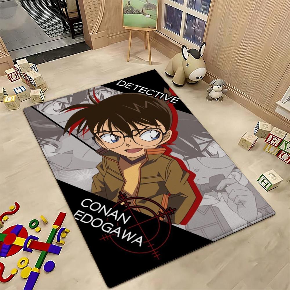 Detective Conan Anime Character Collection Theme Rug Thick Nonslip Carpet For Kids Bedroom Play Area Home Party Decor Great Holiday Gift