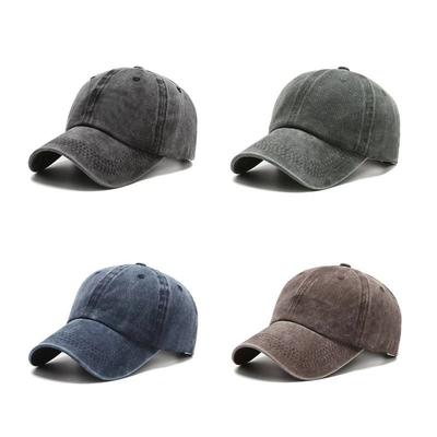 Baseball Cap Washed Denim Men Women Hat Vintage Hip Hop Caps Solid Color Hat Bone Outdoor Casual Sport
