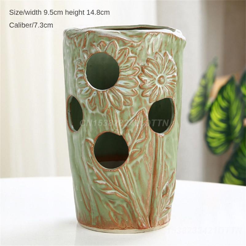 Ceramic Flowerpot Breathable Breathable Holes Creativity Personalized Vase Flower Pot Caves Style Artistic Desktop Decoration