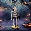 Halloween Svingende Skjelettpynt Skummel Treetauing Spøkelse Bordsskilt i Tre med Sokkel Hjemmekontor Skrivebord Partydekorasjon