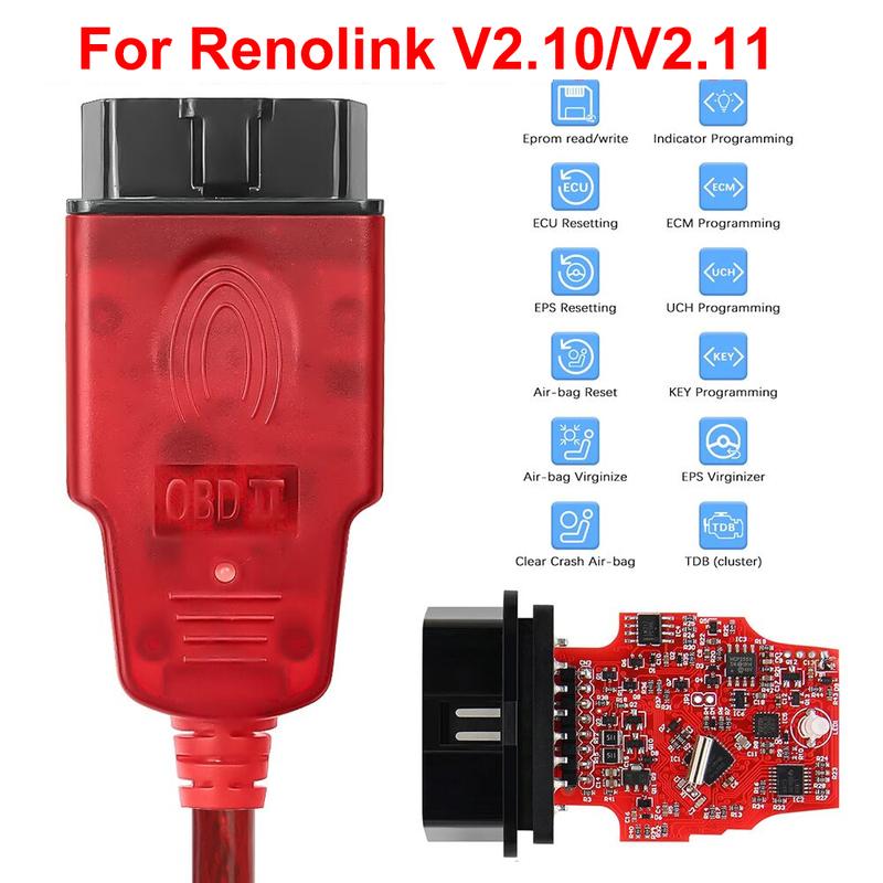 Renolink V2.10 Renolink V2.11 for Renault ECU Programmer ECU Key UCH matching dashboard coding eeprom and flash