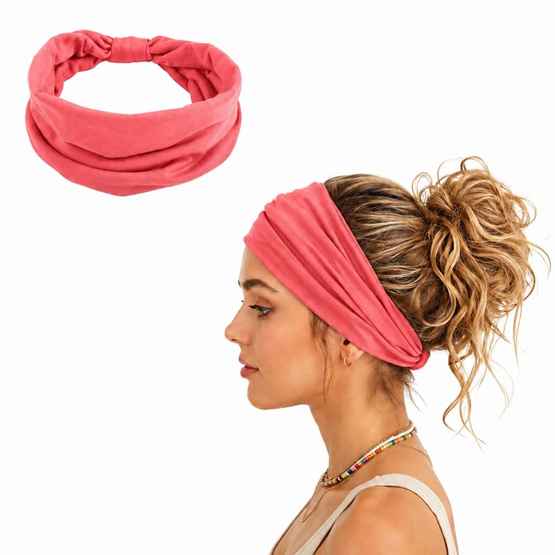 Women's Headband - Loose, Breathable, and Sweat-absorbent Elastic Headband, Suitable for Yoga, Fitness, and Running (Black)