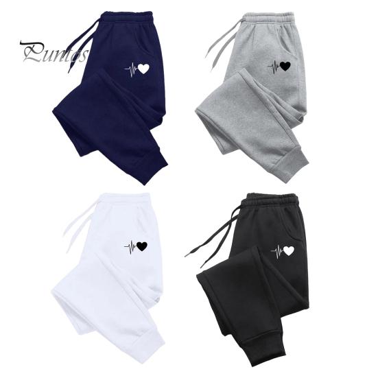Everyday Wear Joggers Women Jogging Pants Elastic Drawstring Waist Solid Color Sporty Casual Sport Trousers with Pockets Exercise Gym Streetwear