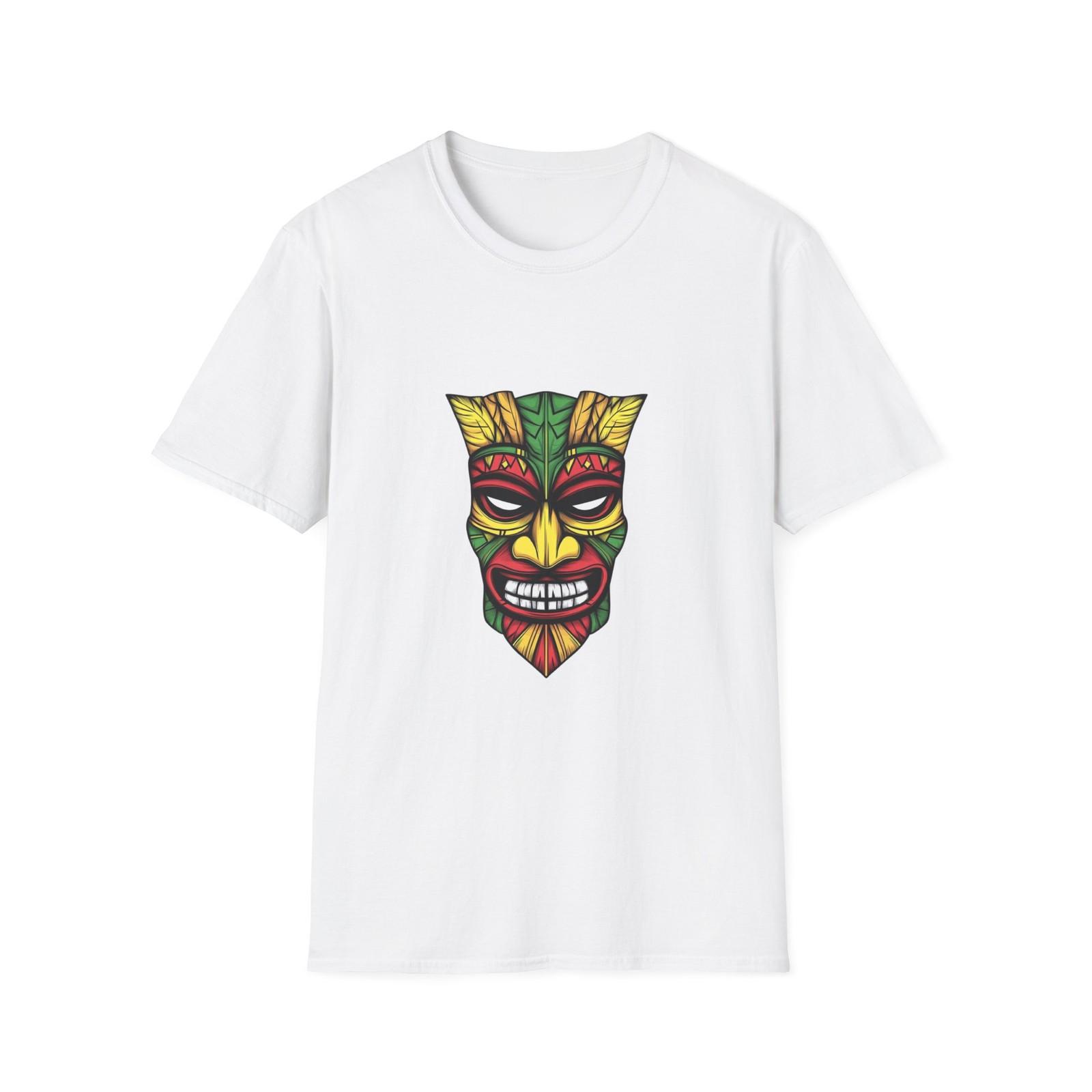 

Tropical Mask Graphic Tee, Unisex Softstyle T-Shirt for Festivals, [...] 5XL різнокольоровий