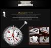 MEGIR Men's Sports Outdoor Stainless Steel Square Watch, 2018 Edition