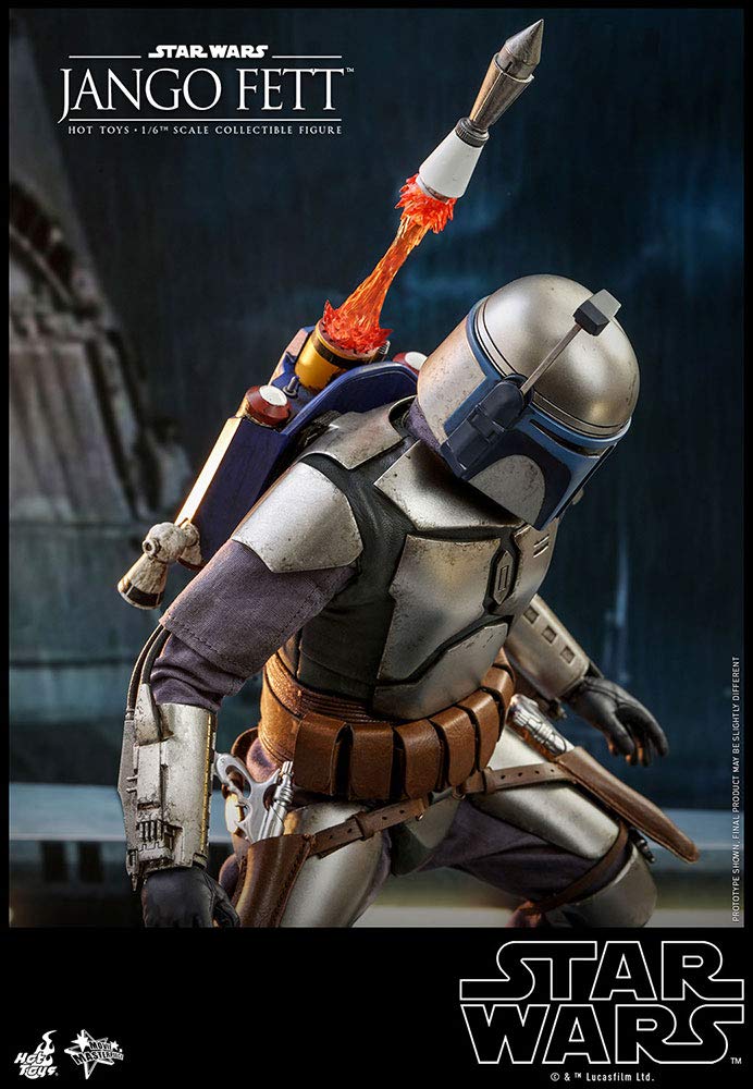Hot Toys Movie Masterpiece Star Wars Episode Attack of the Clones Jango Fett Scale Blue II 1/6 Figure,