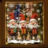 Holiday Home Decor Christmas Window Stickers Easy To Apply High-Quality PVC Material Santa Claus Design For Holiday Decorations