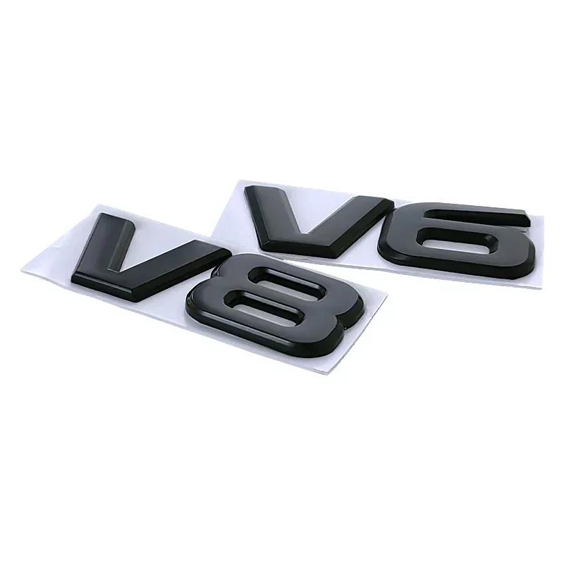 3d Metal V6 V8 Logo Rear Trunk Tailgate Fender Emblem Badge Sticker for Toyota Highlander