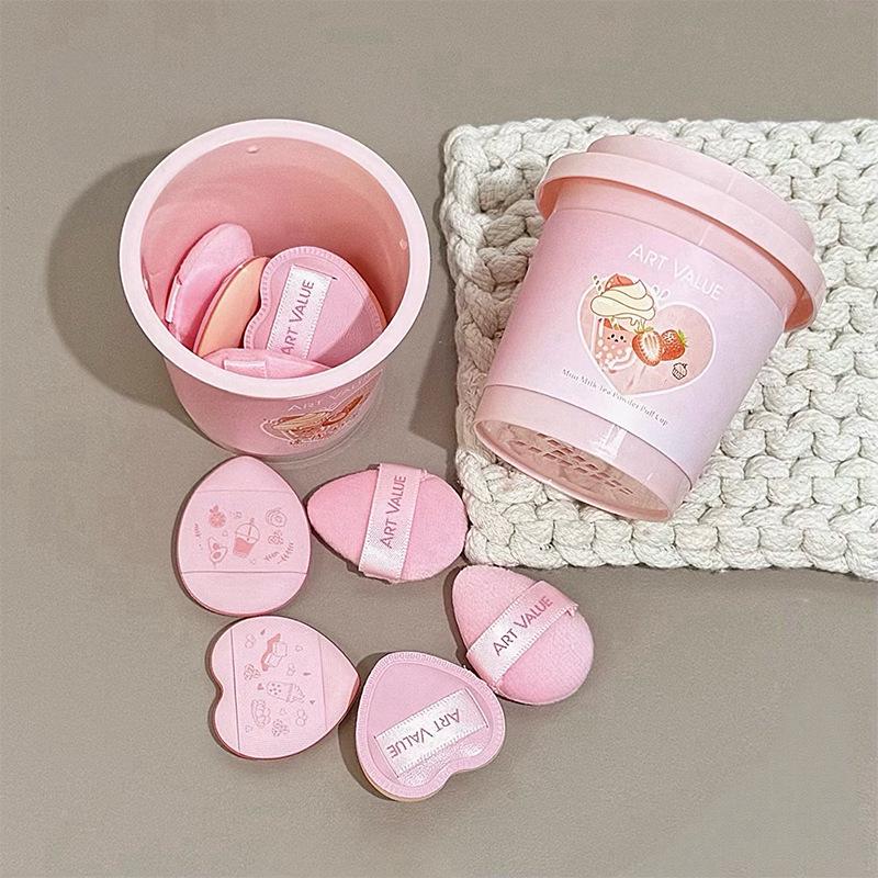 Art Value Mini Milk Tea Powder Puff: Blush, Highlighter & Concealer Combo