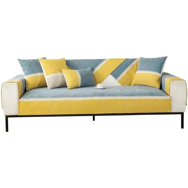 New Plush Sofa Cushion Four Seasons Universal Sofa Cover Jacquard Couch Towel Carpets for Living Room Home Decorative Blanket