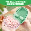 2Pcs Snack Finger Container 2 in 1 No Mess Snack Container Silicone Lid with Fingertip Cover for Cookies Fruit Vegetable Nut