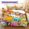 Adventure Time Pattern Bedding,Quilt Set Quilt Cover Pillowcase Home Decoration Birthday Gift (1 * duvet cover + 2 * pillowcase, without core)